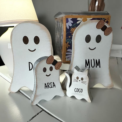 Personalized Ghost Family Decor | Our Boo Crew Halloween Decoration