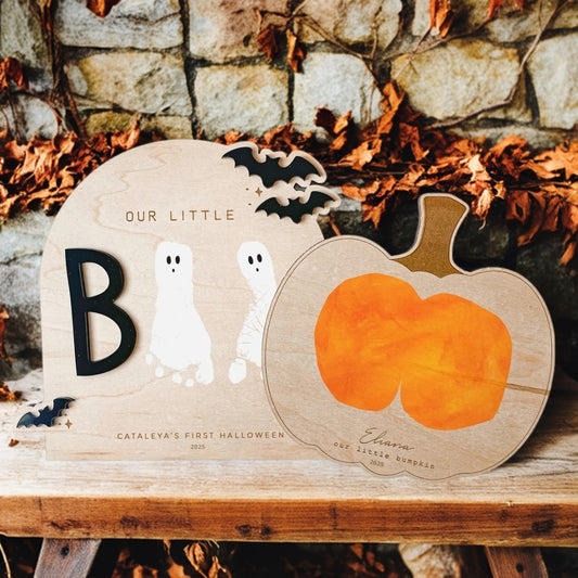 DIY Baby Keepsake Signs | My Little Boo & Bum Pumpkin