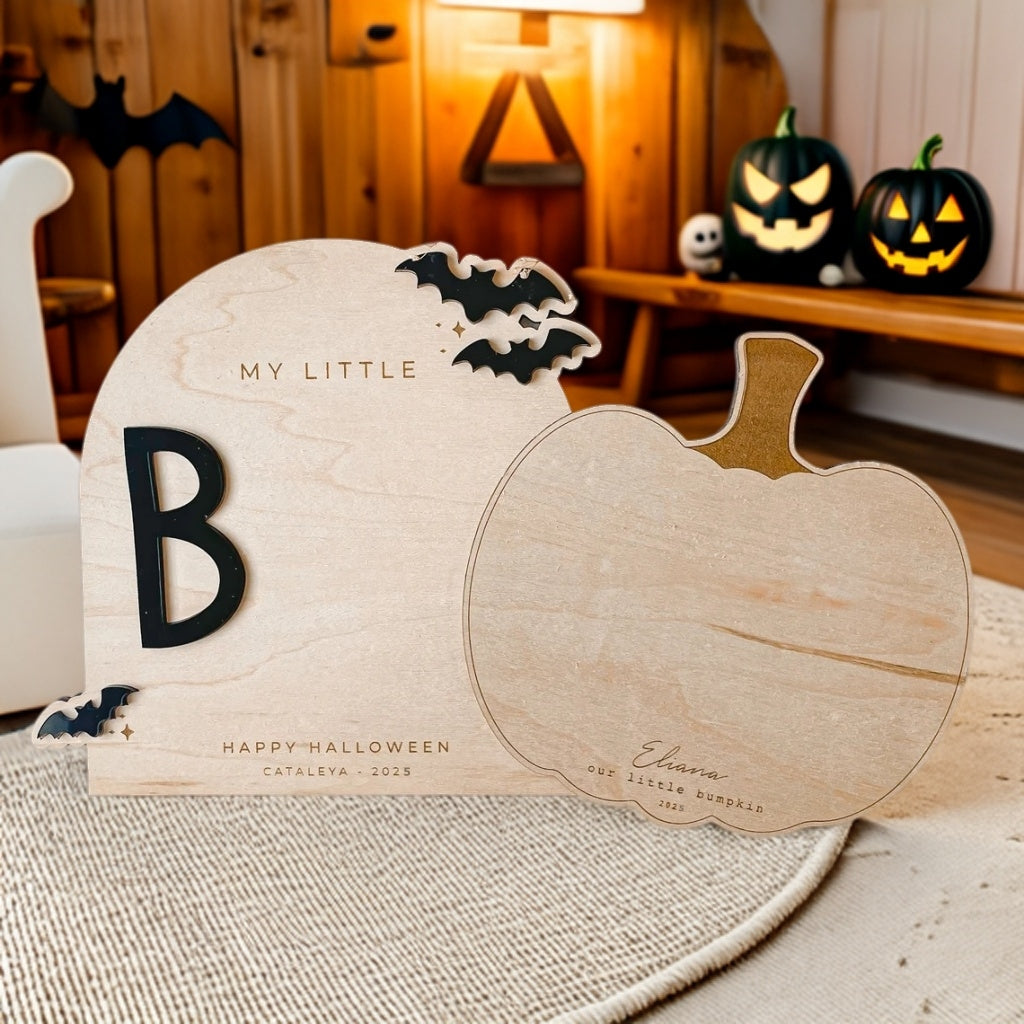 DIY Baby Keepsake Signs | My Little Boo & Bum Pumpkin