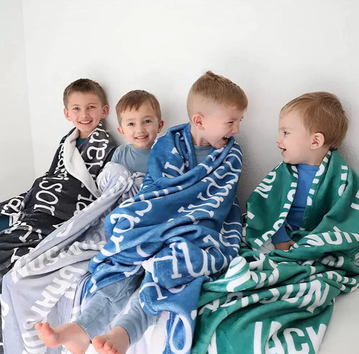 High Quality Super Soft Custom Family Name Blanket