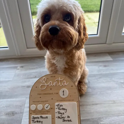 Personalized Dear Santa Christmas Wish Board – Custom Name Sign