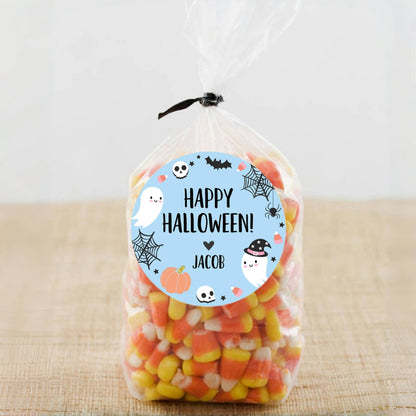 Personalized Halloween Stickers – Cute Kids Party Favor Labels Sticker Set