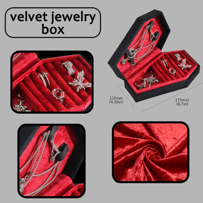 Personalized Coffin Jewelry Box – Gothic Halloween Gift