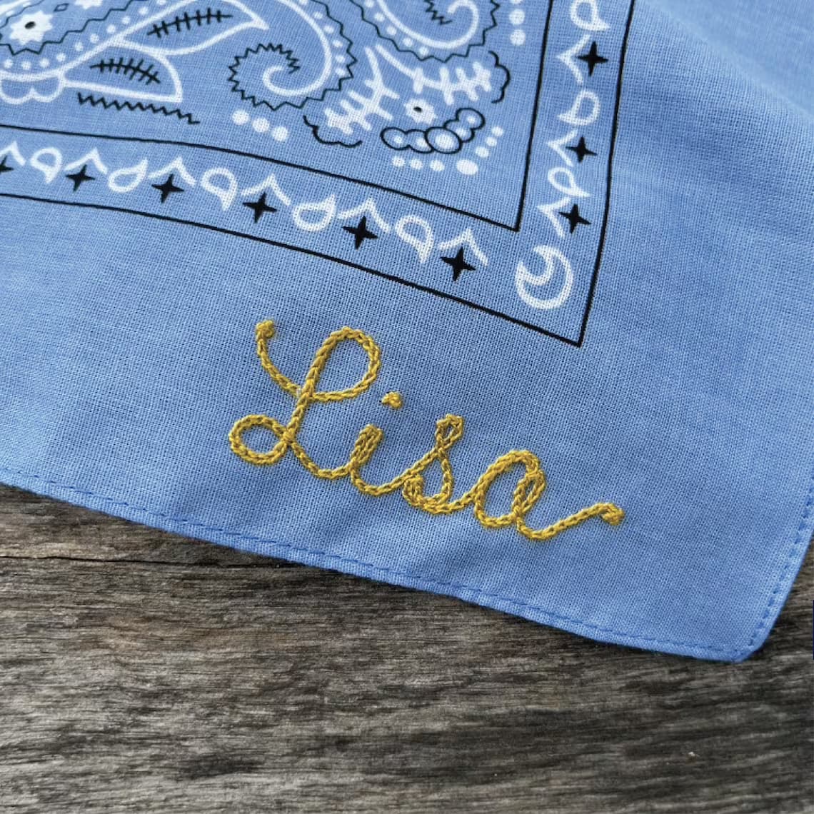 Personalized Dog Bandana with Name | Custom Chainstitch Embroidery