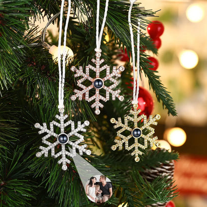 Personalized Christmas Snowflake Ornament – Custom Photo Bauble