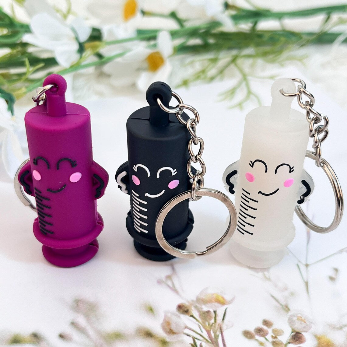 Personalized Syringe Ampoule Opener Keychain | Nurse Gift Medical Charm