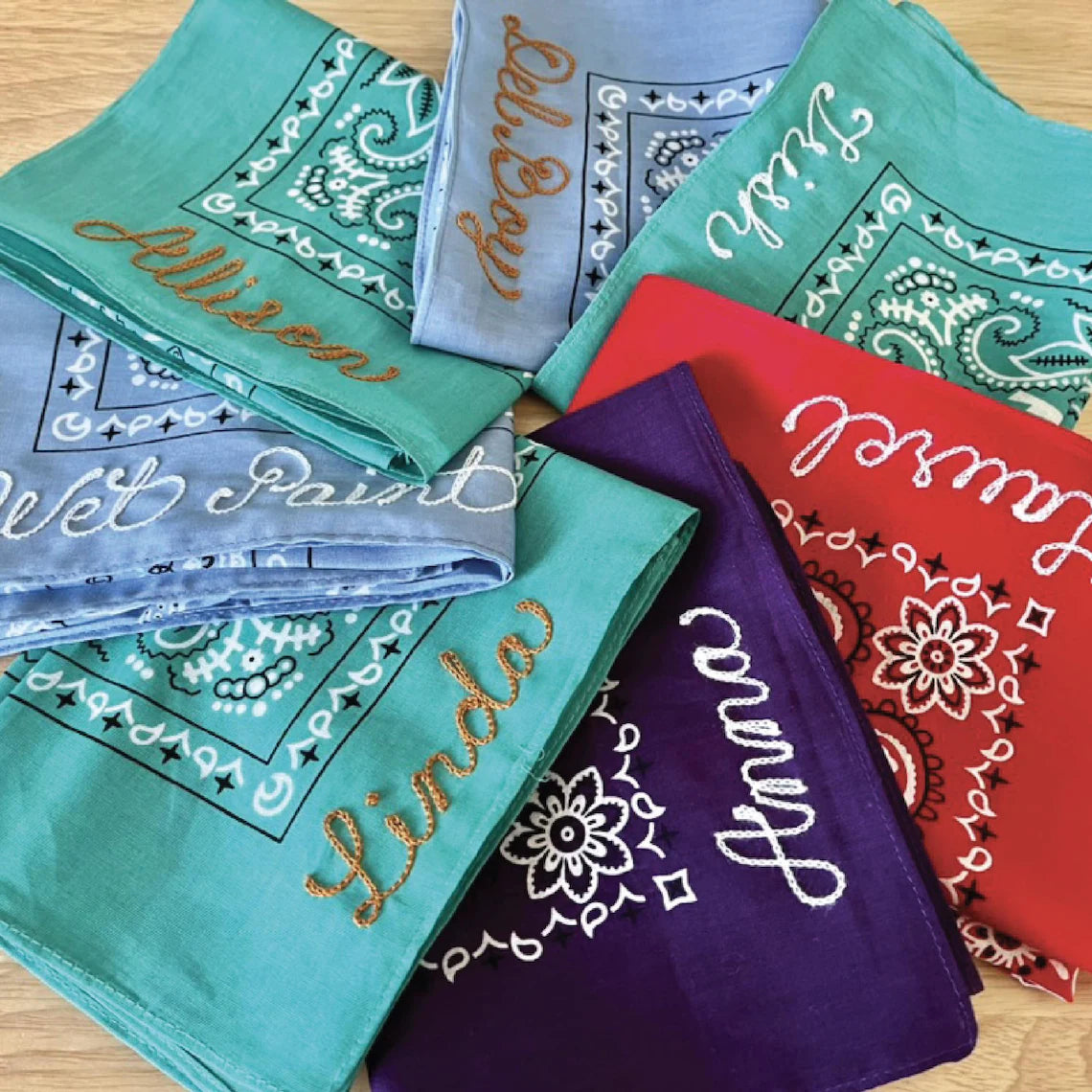 Personalized Dog Bandana with Name | Custom Chainstitch Embroidery