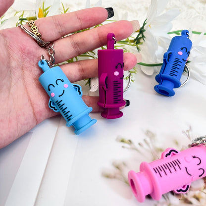 Personalized Syringe Ampoule Opener Keychain | Nurse Gift Medical Charm