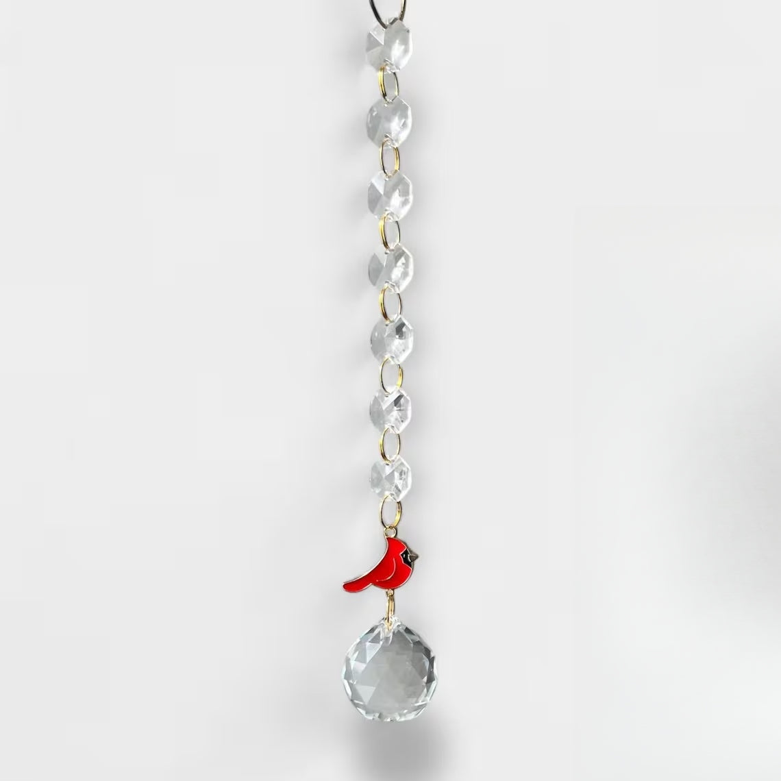 Eternal Rainbow SunCatcher – Memorial Gift with Initial Charm Blue Jay