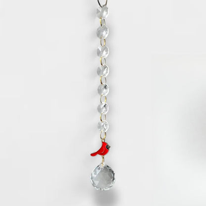 Eternal Rainbow SunCatcher – Memorial Gift with Initial Charm Blue Jay