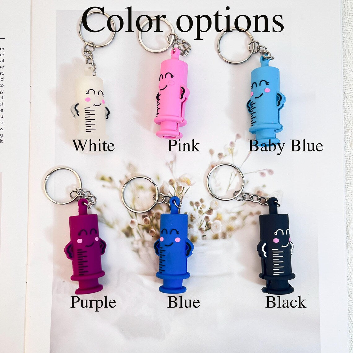Personalized Syringe Ampoule Opener Keychain | Nurse Gift Medical Charm