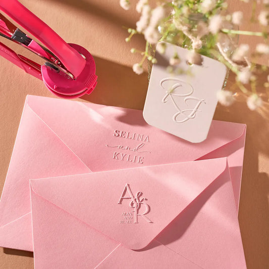 Wedding Invitation Embosser – Personalized Monogram Seal for Stationery