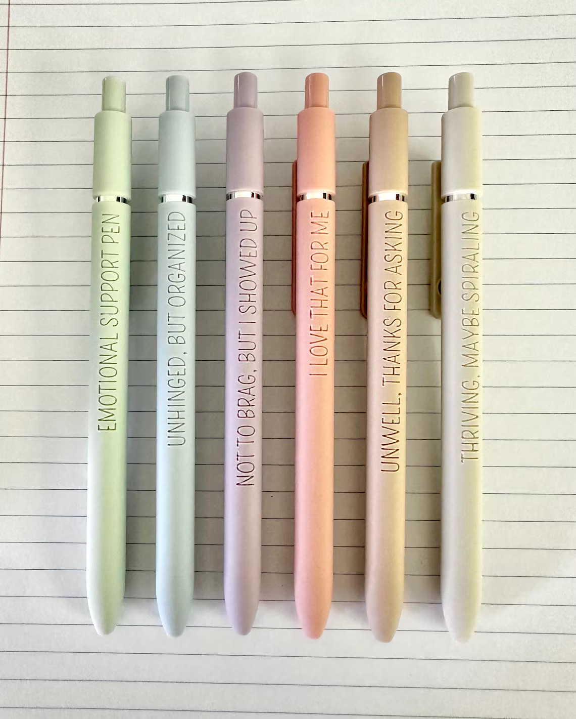 Personalized 6-Pen Pastel Gel Set | Funny Birthday & Graduation Gift