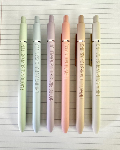 Personalized 6-Pen Pastel Gel Set | Funny Birthday & Graduation Gift