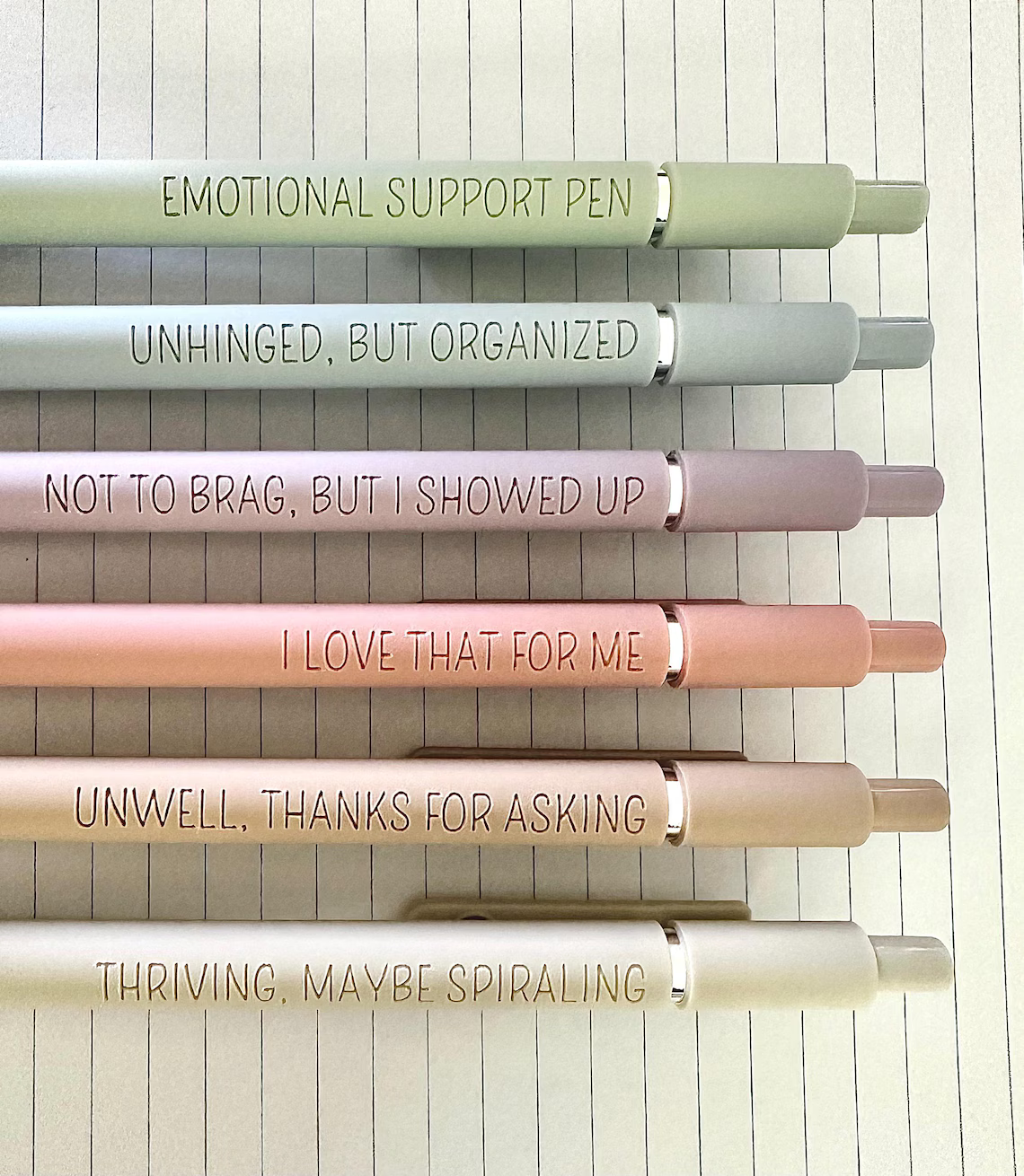 Personalized 6-Pen Pastel Gel Set | Funny Birthday & Graduation Gift
