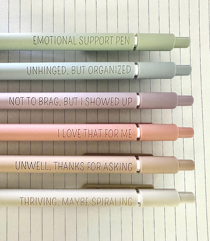 Personalized 6-Pen Pastel Gel Set | Funny Birthday & Graduation Gift