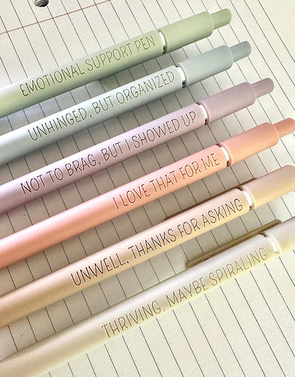 Personalized 6-Pen Pastel Gel Set | Funny Birthday & Graduation Gift