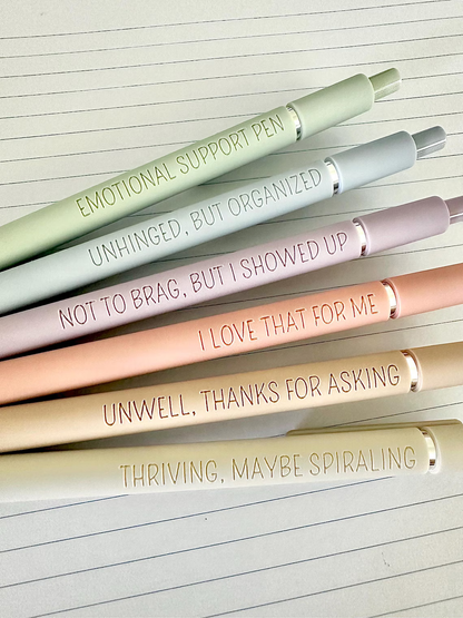 Personalized 6-Pen Pastel Gel Set | Funny Birthday & Graduation Gift