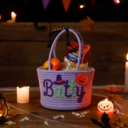 Personalized Halloween Treat Bag with Name | Trick-or-Treat Basket