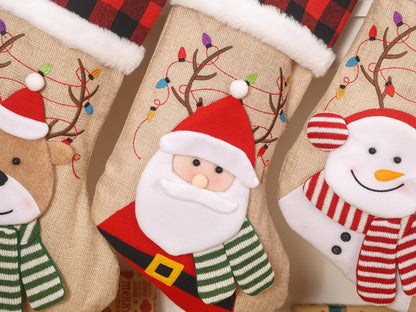 2025 Personalized 3D Christmas Stocking – Embroidered with Name