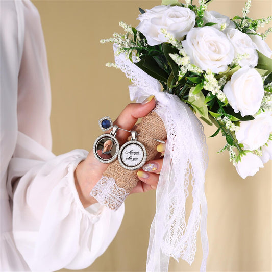 Custom Wedding “Something Blue” Memory Charm | Bouquet Keepsake
