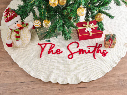 Personalized Christmas Tree Skirt – Family Holiday Home Decor