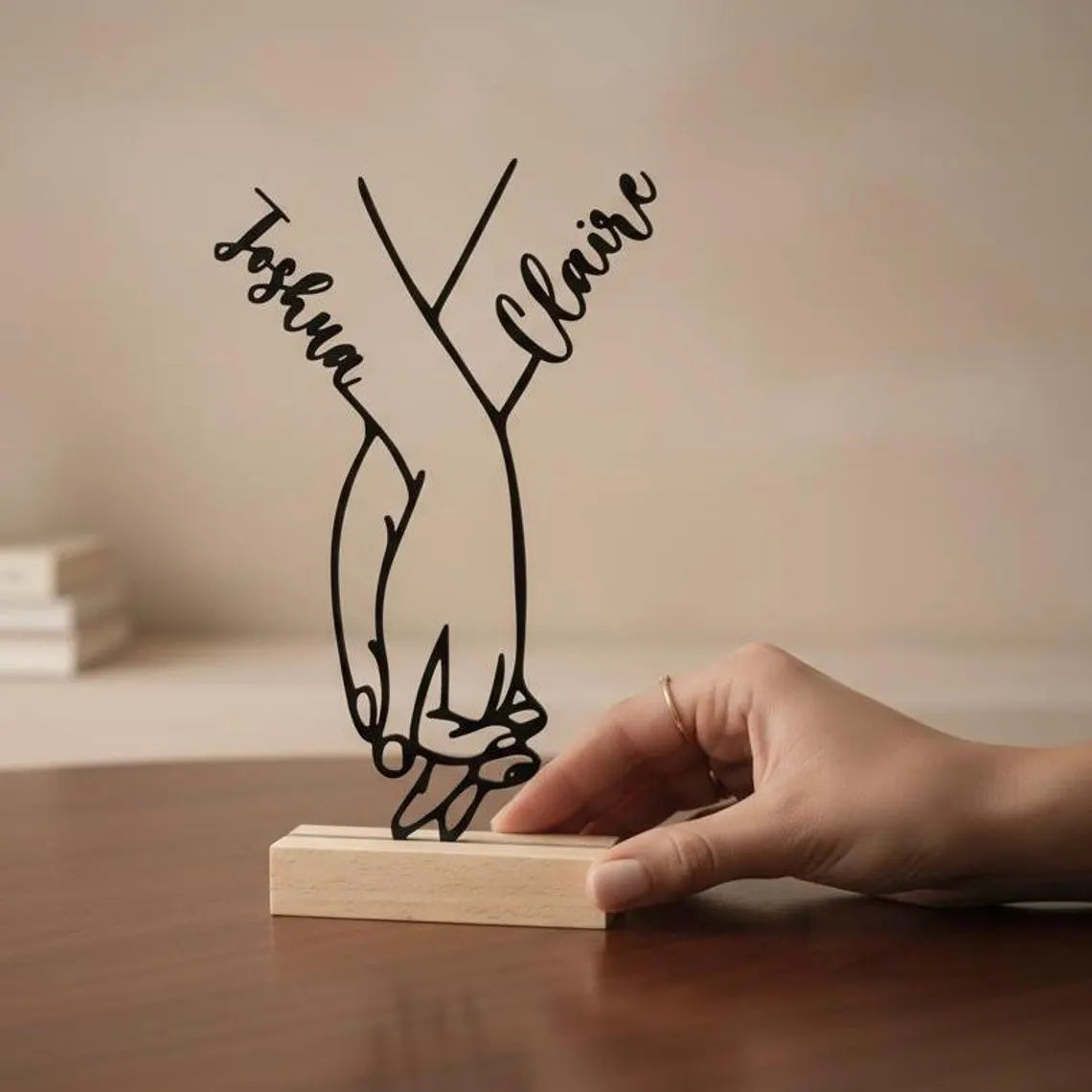 Acrylic Hands Together – Personalized Wedding & Anniversary Gift