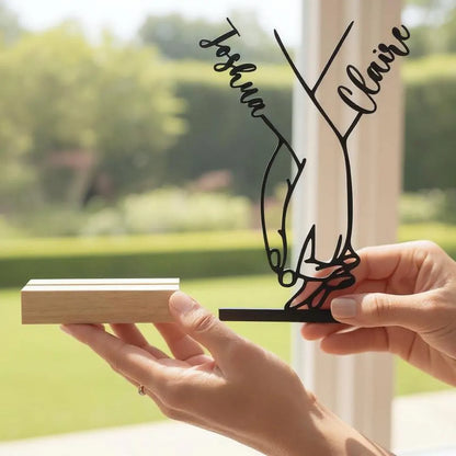 Acrylic Hands Together – Personalized Wedding & Anniversary Gift