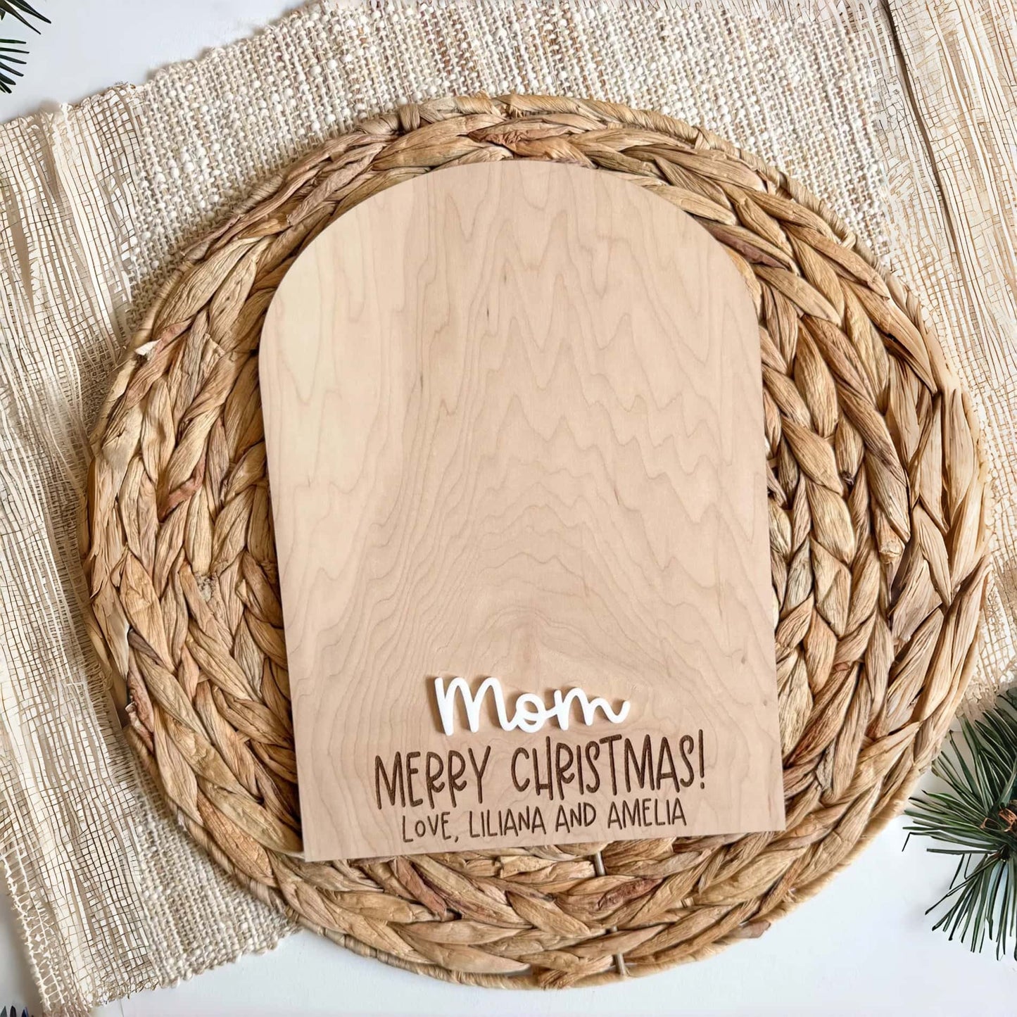 Personalized Handprint Sign | Christmas Gift for Grandparents & Loved Ones