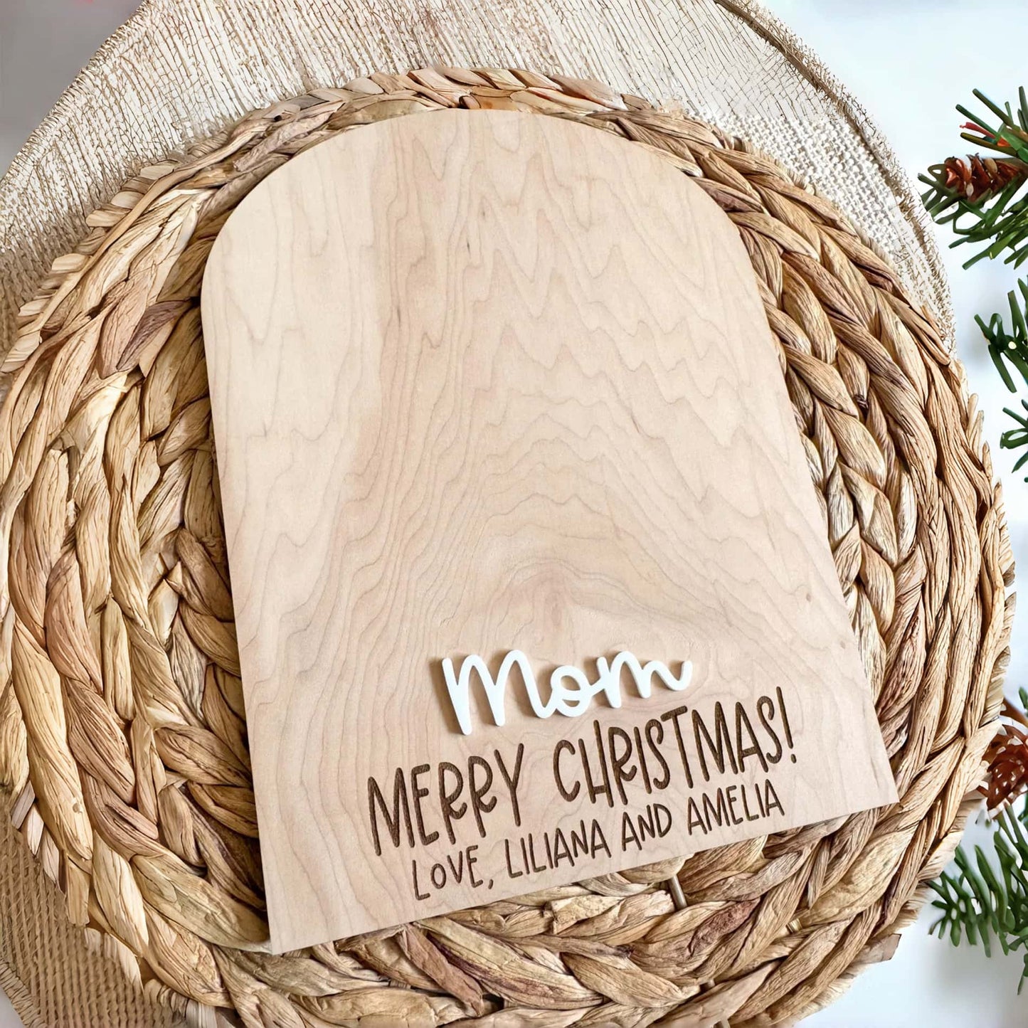 Personalized Handprint Sign | Christmas Gift for Grandparents & Loved Ones