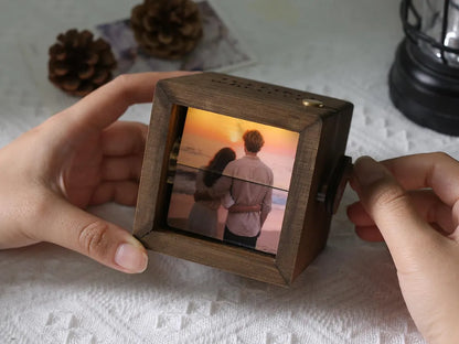 Personalized Photo Flipbook Animation Box – Custom Wooden Gift