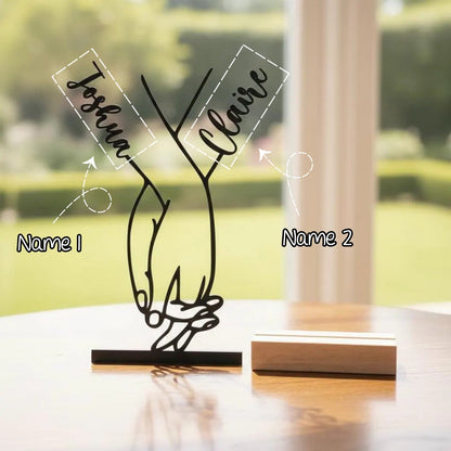 Acrylic Hands Together – Personalized Wedding & Anniversary Gift