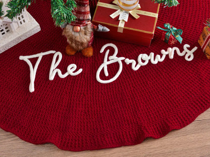 Personalized Christmas Tree Skirt – Family Holiday Home Decor