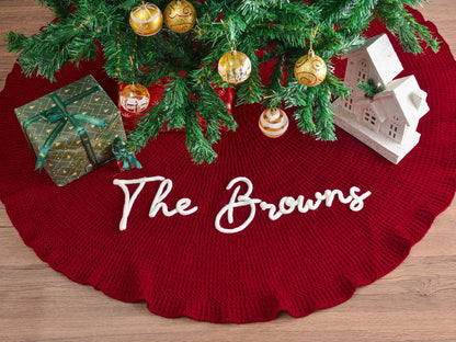 Personalized Christmas Tree Skirt – Family Holiday Home Decor