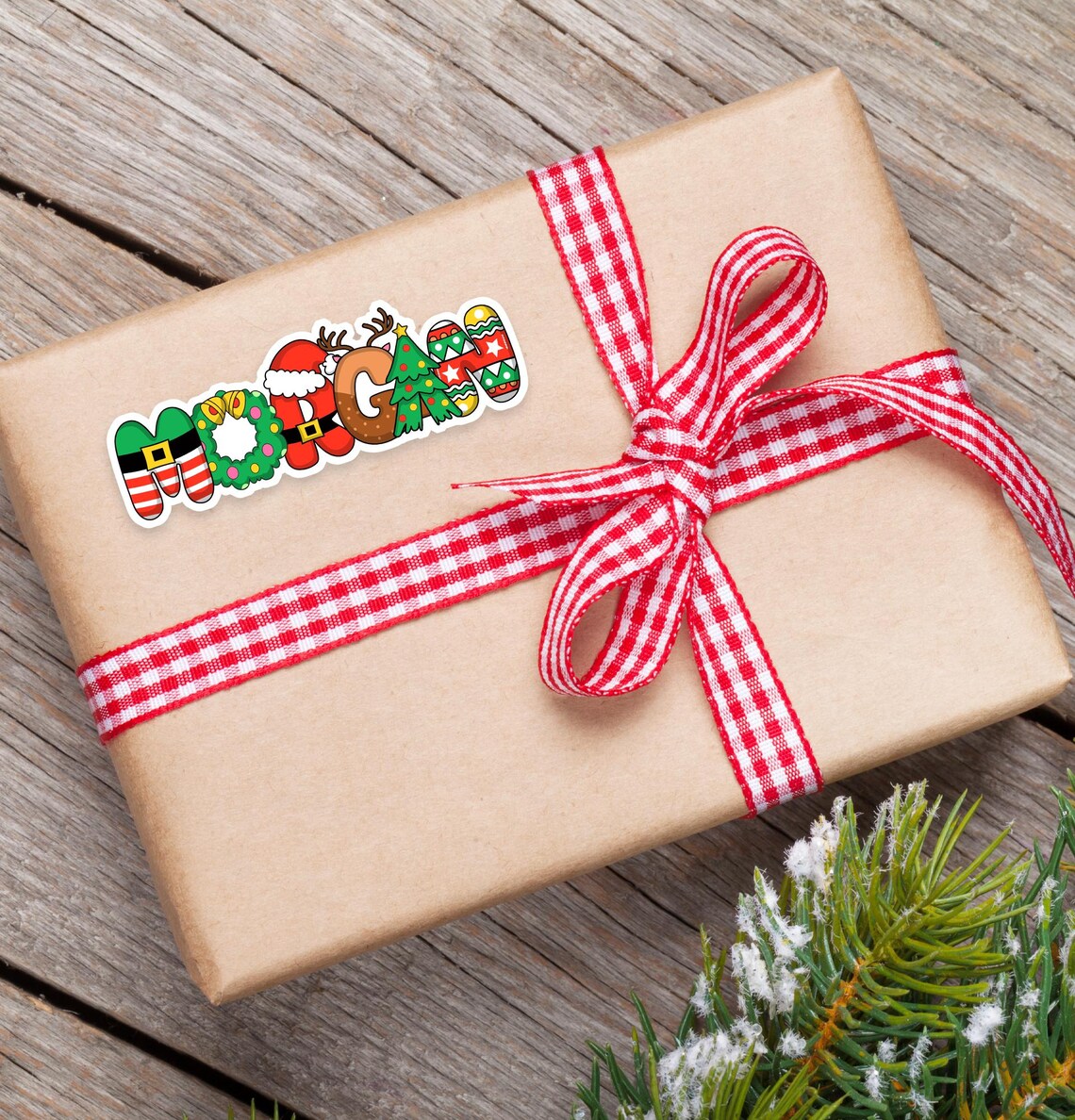 Personalized Christmas Gift Labels | Custom Name Stickers Set