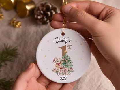 Baby’s First Christmas Ornament | Personalized Ceramic Keepsake
