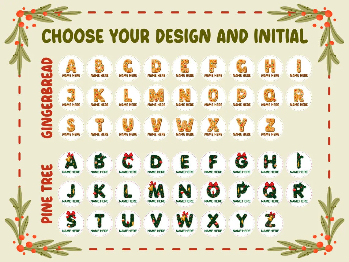 Personalized Christmas Round Stickers | Kids Name Gift Labels 2025