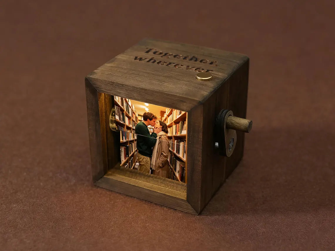 Personalized Photo Flipbook Animation Box – Custom Wooden Gift