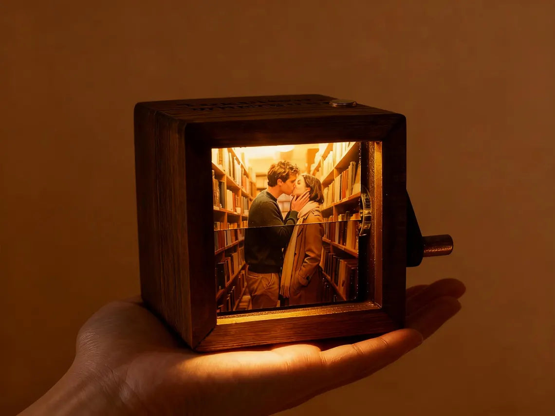 Personalized Photo Flipbook Animation Box – Custom Wooden Gift