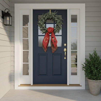 Personalized Nutcracker Wreath Sash | Embroidered Christmas Door Bow