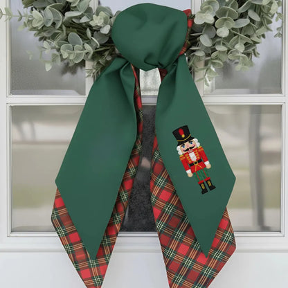Personalized Nutcracker Wreath Sash | Embroidered Christmas Door Bow