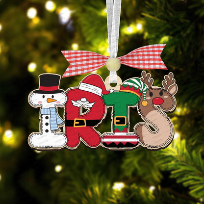 Personalized Acrylic Christmas Letter Ornament 2025 | Festive Holiday Decor