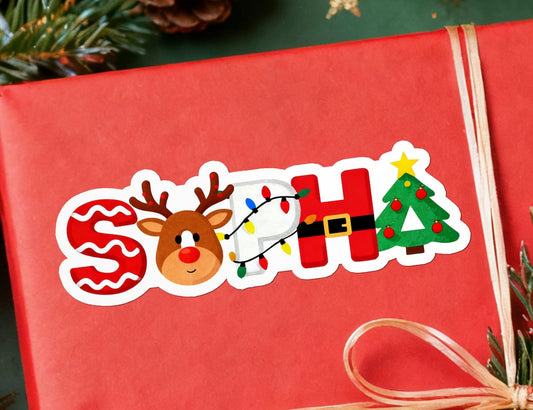 Personalized Christmas Name Labels | Custom Gift Stickers