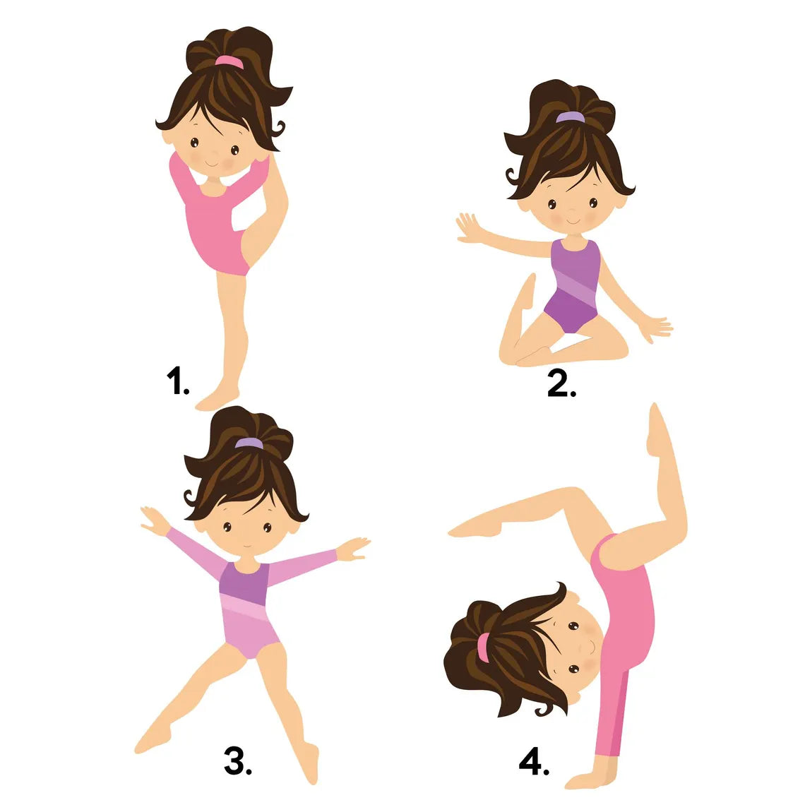 Personalized Girls Gymnastics Acrylic Ornament | Custom Gymnast Gif