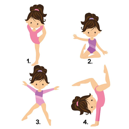 Personalized Girls Gymnastics Acrylic Ornament | Custom Gymnast Gif