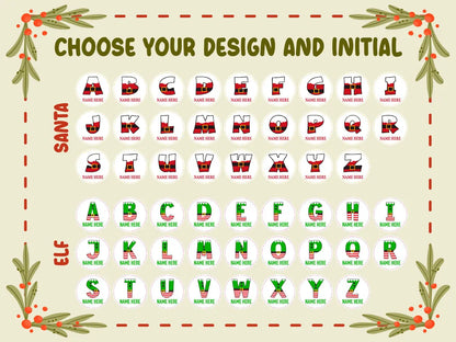 Personalized Christmas Round Stickers | Kids Name Gift Labels 2025