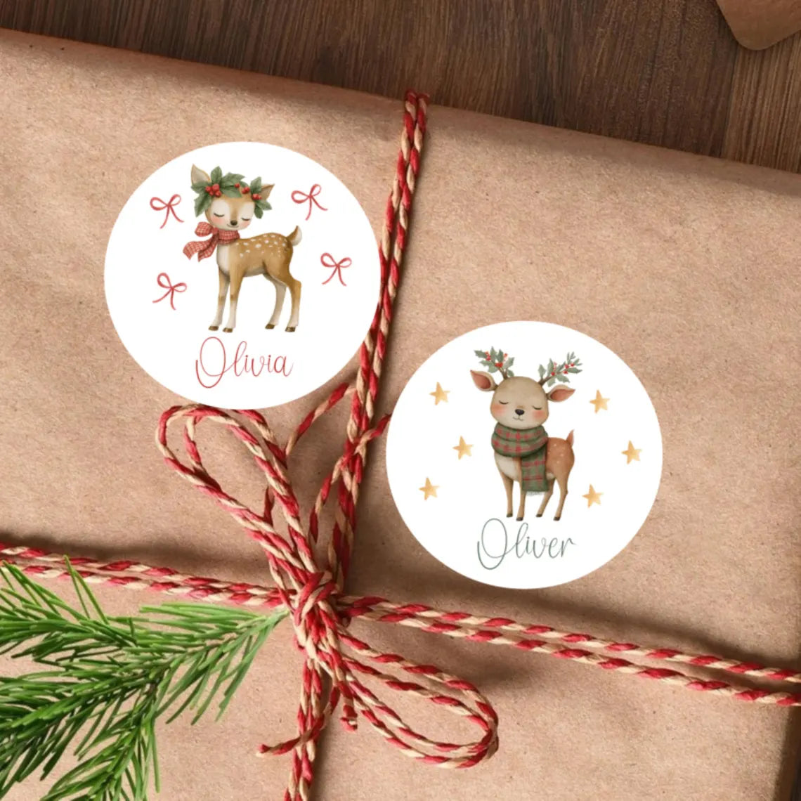 Personalized Christmas Stickers for Kids | 16 Festive Icon Designs