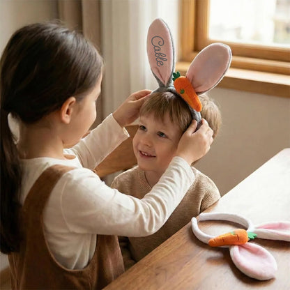 Personalized Easter Bunny Ear Headband – Custom Kids Gift