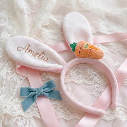 Personalized Easter Bunny Ear Headband – Custom Kids Gift