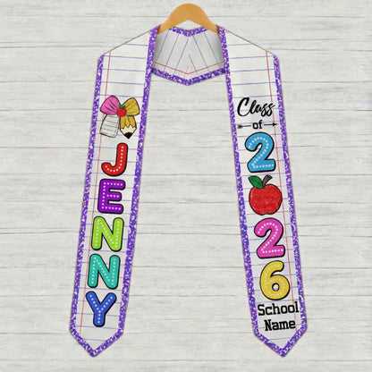Personalized Kindergarten Graduation Stole – Custom Kids Sash